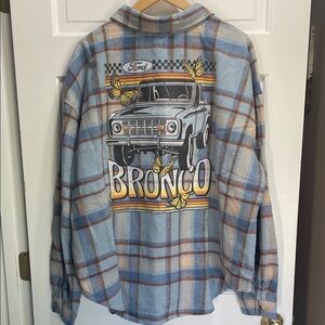 Ford Bronco plaid button down shirt